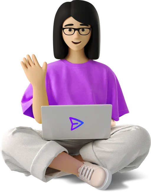 girl sitting at laptop